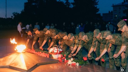Ночная акция у Вечного огня