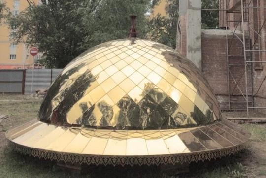 В храме ТГУ освятят купол и крест
